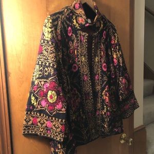 Anthro Payton Jacquard Sweater Blazer Moth L